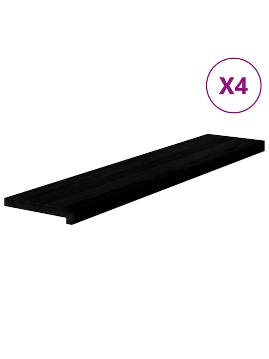 Nášlapy na schody 4 ks světle hnědé 120x25x2 cm masivní dub
