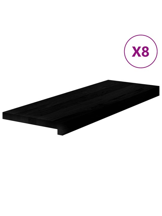 Nášlapy na schody 8 ks světle hnědé 70x25x2 cm masivní dub