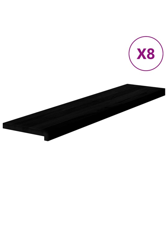 Nášlapy na schody 8 ks světle hnědé 110x25x2 cm masivní dub