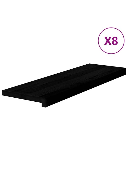 Nášlapy na schody 8 ks světle hnědé 80x30x2 cm masivní dub