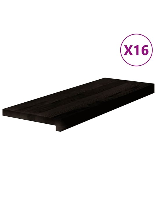 Nášlapy na schody 16 ks světle hnědé 70x25x2 cm masivní dub