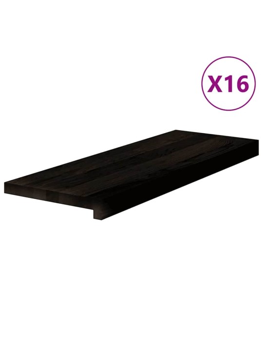 Nášlapy na schody 16 ks světle hnědé 70x30x2 cm masivní dub