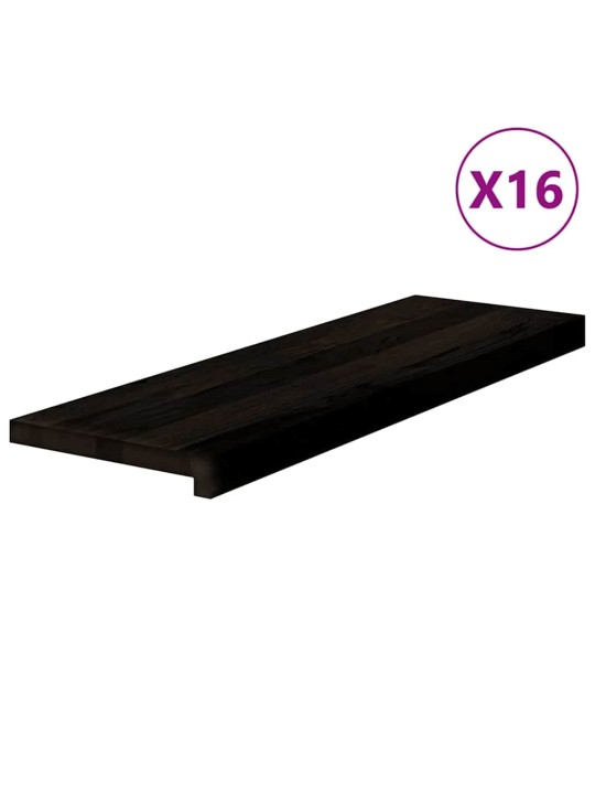 Nášlapy na schody 16 ks světle hnědé 80x30x2 cm masivní dub
