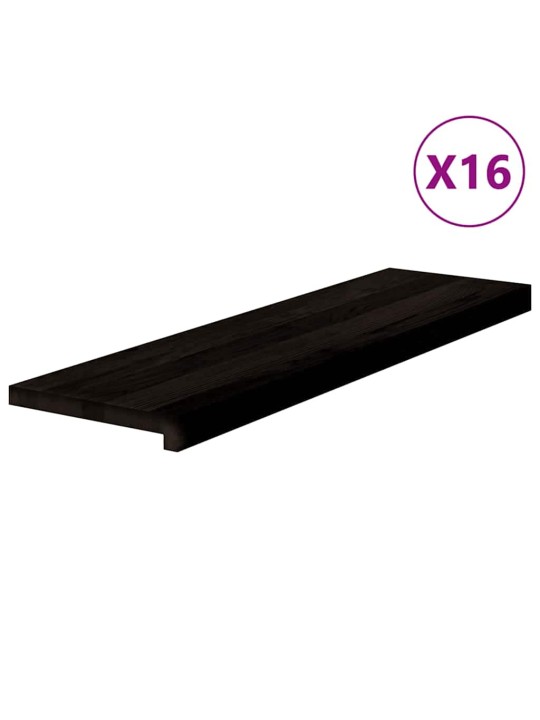 Nášlapy na schody 16 ks světle hnědé 90x30x2 cm masivní dub
