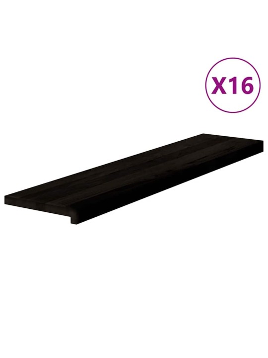 Nášlapy na schody 16 ks světle hnědé 110x30x2 cm masivní dub