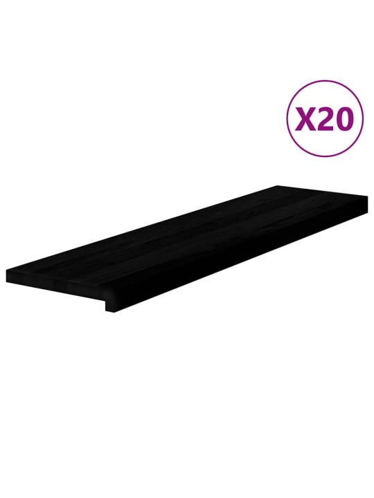 Nášlapy na schody 20 ks světle hnědé 100x25x2 cm masivní dub
