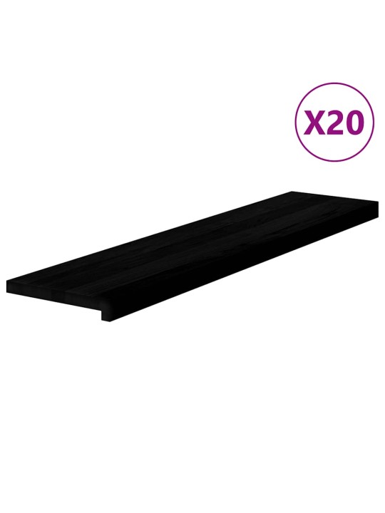 Nášlapy na schody 20 ks světle hnědé 110x25x2 cm masivní dub