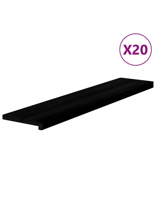 Nášlapy na schody 20 ks světle hnědé 120x25x2 cm masivní dub