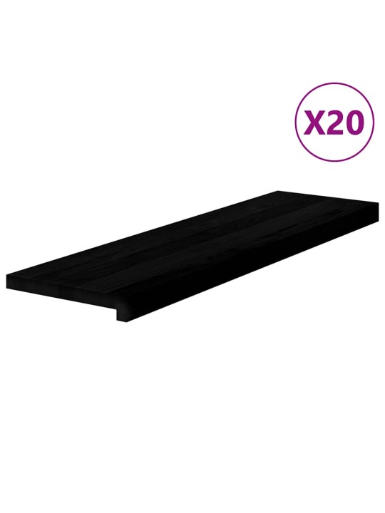 Nášlapy na schody 20 ks světle hnědé 90x30x2 cm masivní dub