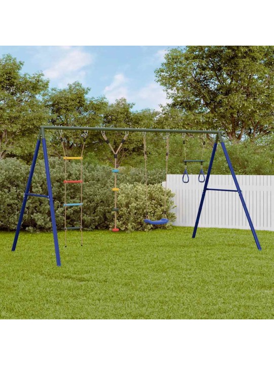 Zahradní houpací set s houpačkou, hrazda, žebřík a šplhací lano
