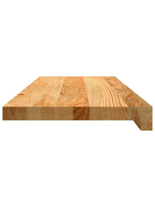 Nášlapy na schody 2 ks světle hnědé 70x25x2 cm masivní dub