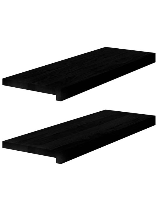 Nášlapy na schody 2 ks světle hnědé 70x25x2 cm masivní dub