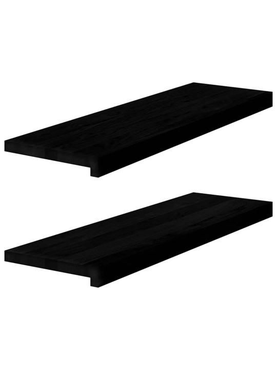 Nášlapy na schody 2 ks světle hnědé 80x25x2 cm masivní dub