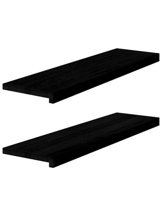 Nášlapy na schody 2 ks světle hnědé 90x25x2 cm masivní dub