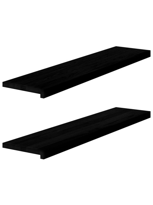 Nášlapy na schody 2 ks světle hnědé 110x25x2 cm masivní dub