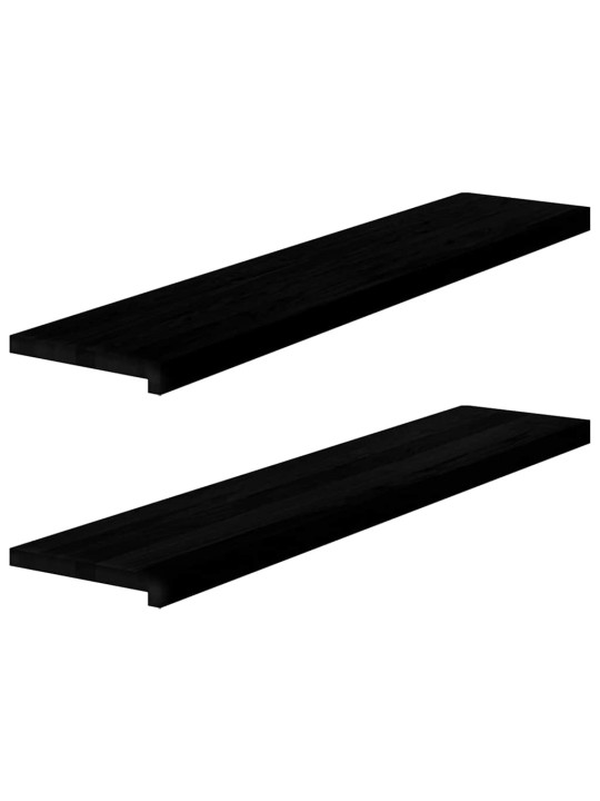 Nášlapy na schody 2 ks světle hnědé 120x25x2 cm masivní dub