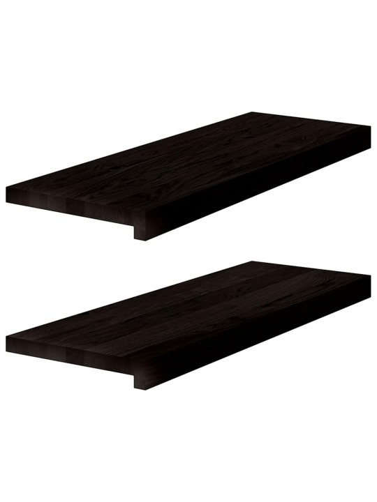 Nášlapy na schody 2 ks světle hnědé 70x30x2 cm masivní dub
