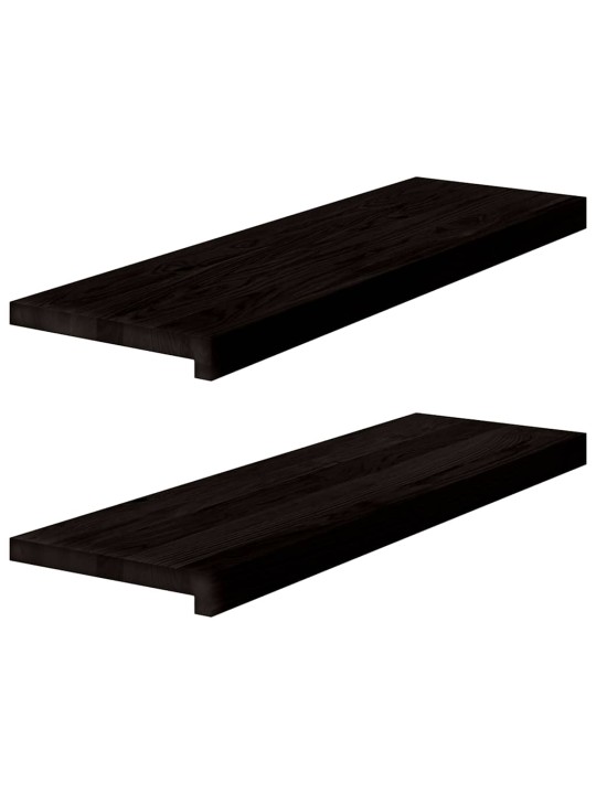 Nášlapy na schody 2 ks světle hnědé 80x30x2 cm masivní dub