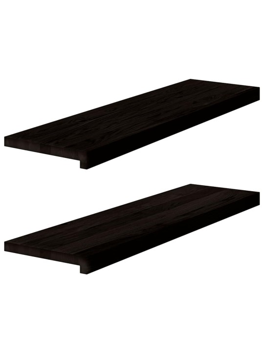 Nášlapy na schody 2 ks světle hnědé 90x30x2 cm masivní dub