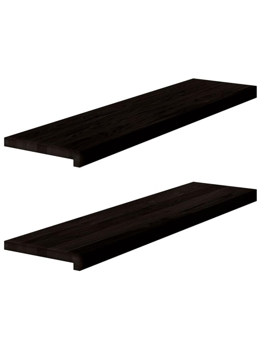 Nášlapy na schody 2 ks světle hnědé 100x30x2 cm masivní dub
