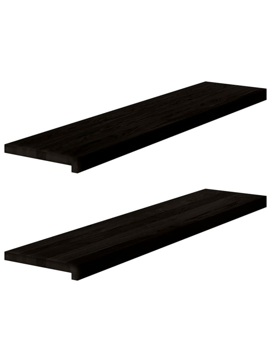Nášlapy na schody 2 ks světle hnědé 110x30x2 cm masivní dub