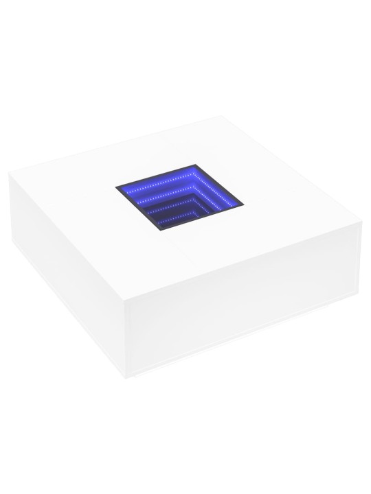 Konferenční stolek s Infinity LED bílý 100 x 100 x 40 cm