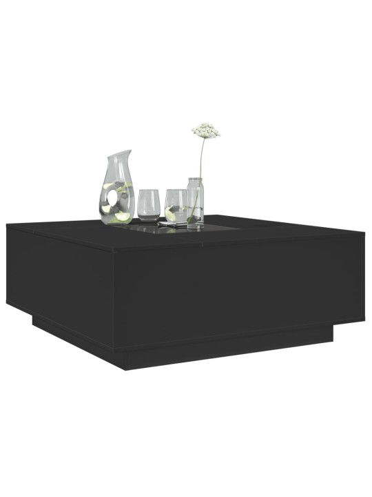 Konferenční stolek s Infinity LED černý 100 x 100 x 40 cm