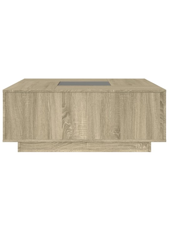 Konferenční stolek s Infinity LED dub sonoma 100 x 100 x 40 cm