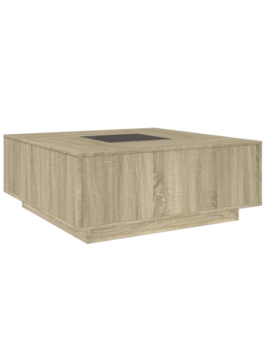 Konferenční stolek s Infinity LED dub sonoma 100 x 100 x 40 cm