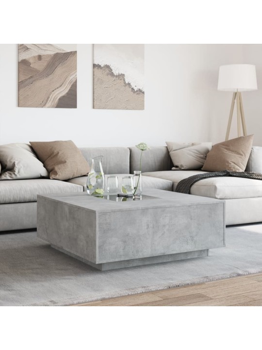 Konferenční stolek s Infinity LED betonově šedý 100x100x40 cm
