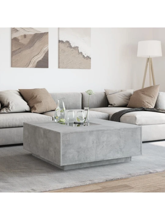 Konferenční stolek s Infinity LED betonově šedý 100x100x40 cm