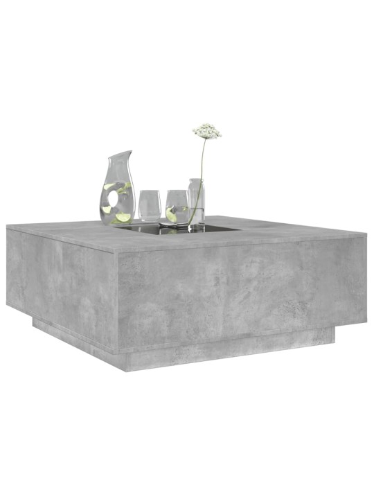 Konferenční stolek s Infinity LED betonově šedý 100x100x40 cm