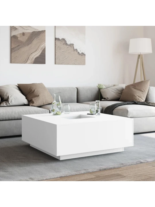 Konferenční stolek bílý 100 x 100 x 40 cm kompozitní dřevo