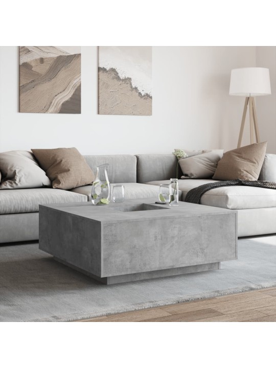 Konferenční stolek betonově šedý 100x100x40 cm kompozitní dřevo