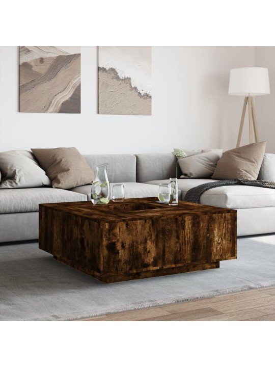 Konferenční stolek kouřový dub 100x100x40 cm kompozitní dřevo