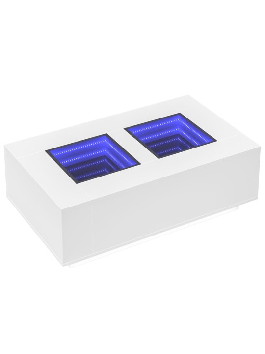 Konferenční stolek s Infinity LED bílý 116 x 69 x 40 cm