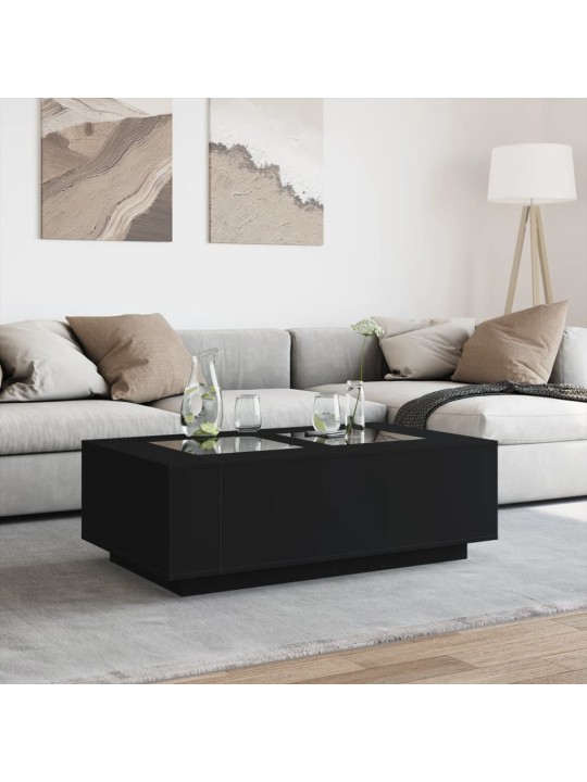 Konferenční stolek s Infinity LED černý 116 x 69 x 40 cm