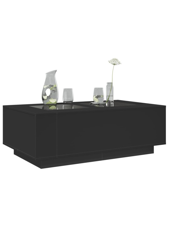 Konferenční stolek s Infinity LED černý 116 x 69 x 40 cm