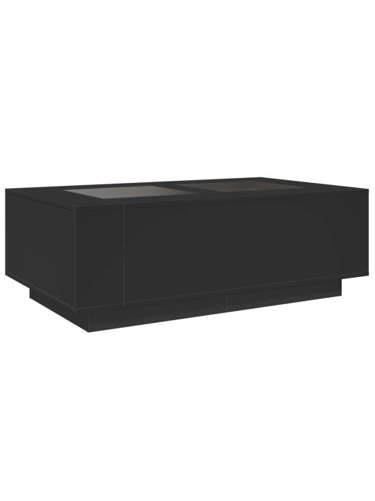 Konferenční stolek s Infinity LED černý 116 x 69 x 40 cm