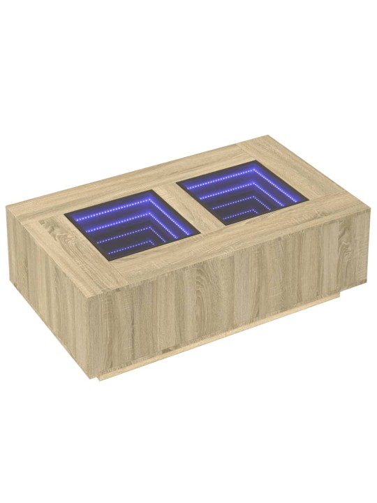 Konferenční stolek s Infinity LED dub sonoma 116 x 69 x 40 cm