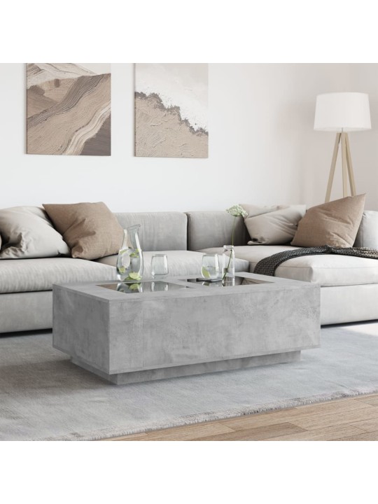 Konferenční stolek s Infinity LED betonově šedý 116x69x40 cm