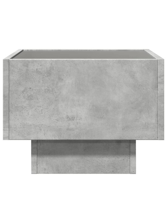 Noční stolek s Infinity LED betonově šedý 40 x 40 x 30 cm