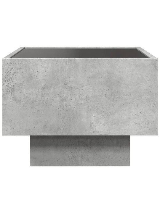Noční stolek s Infinity LED betonově šedý 40 x 40 x 30 cm