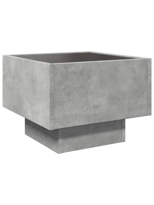 Noční stolek s Infinity LED betonově šedý 40 x 40 x 30 cm
