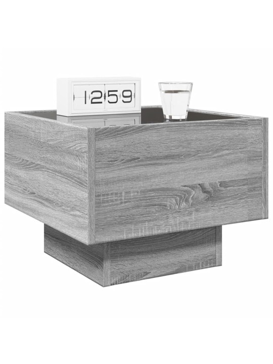 Noční stolek s infinity led šedý sonoma 40 x 40 x 30 cm