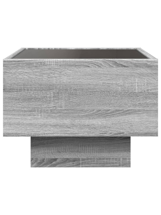 Noční stolek s infinity led šedý sonoma 40 x 40 x 30 cm