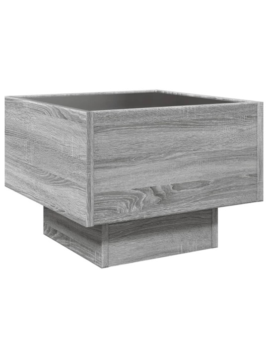 Noční stolek s infinity led šedý sonoma 40 x 40 x 30 cm