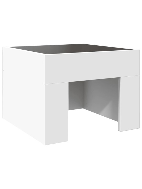 Noční stolek s Infinity LED bílý 40 x 40 x 30 cm
