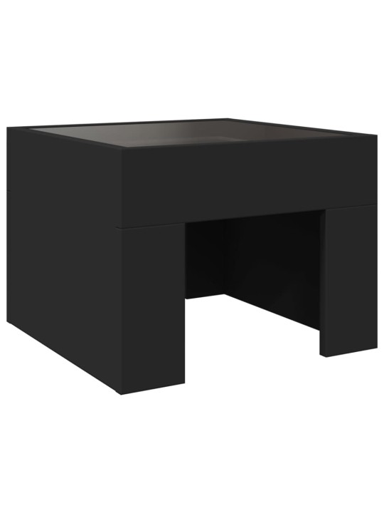 Noční stolek s Infinity LED černý 40 x 40 x 30 cm