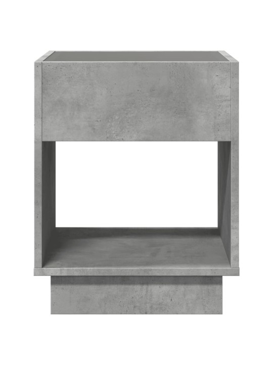 Noční stolek s Infinity LED betonově šedý 40 x 40 x 50 cm